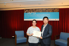 The OAPS Certificate Awarding Ceremony - Present Certificate to ACE Student, CHAN Ka Kiu