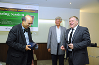Mr. Justice Bokhary, Prof Christian Wagner, Dean Geraint Howells (left to right)
